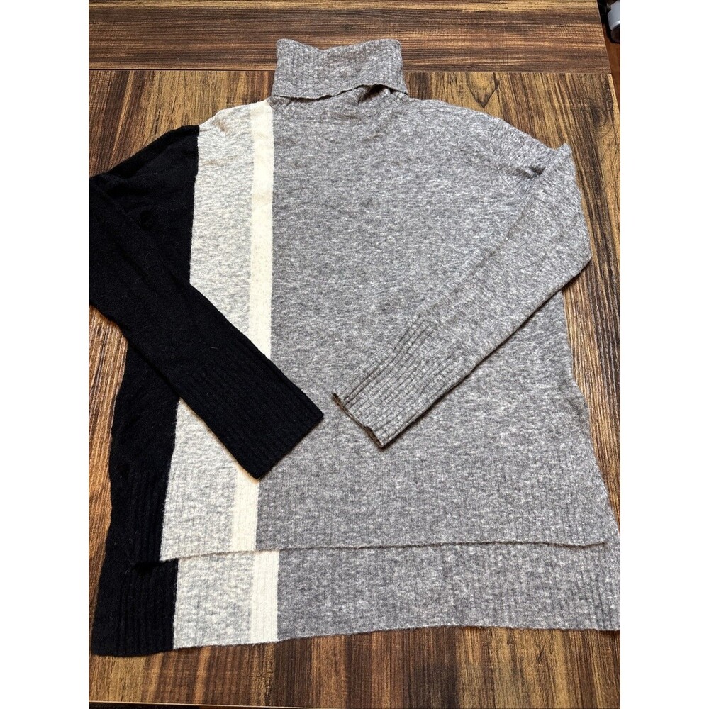 ATHLETA Transit Colorblock Merino Wool Turtleneck Sweater Women’s Oversized XXS